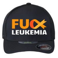 Fuck Leukemia Orange Ribbon Awareness Cancer Survivor Gift Flexfit Unipanel Trucker Cap