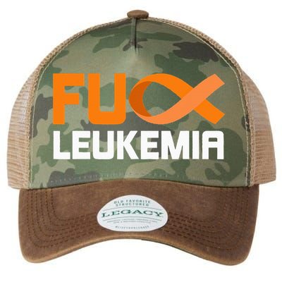 Fuck Leukemia Orange Ribbon Awareness Cancer Survivor Legacy Tie Dye Trucker Hat