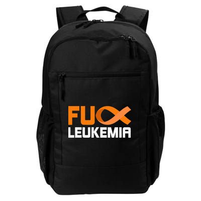 Fuck Leukemia Orange Ribbon Awareness Cancer Survivor Backpack