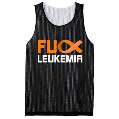 Fuck Leukemia Orange Ribbon Awareness Cancer Survivor Mesh Reversible Basketball Jersey Tank