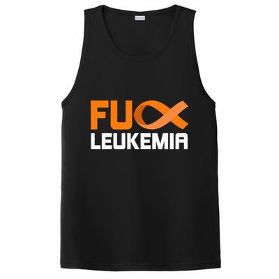 Fuck Leukemia Orange Ribbon Awareness Cancer Survivor PosiCharge Competitor Tank