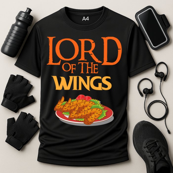 Funny Lord Of The Wings Chicken Wings Funny Chicken Wings Performance Shirt