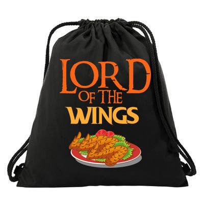 Funny Lord Of The Wings Chicken Wings Funny Chicken Wings Drawstring Bag