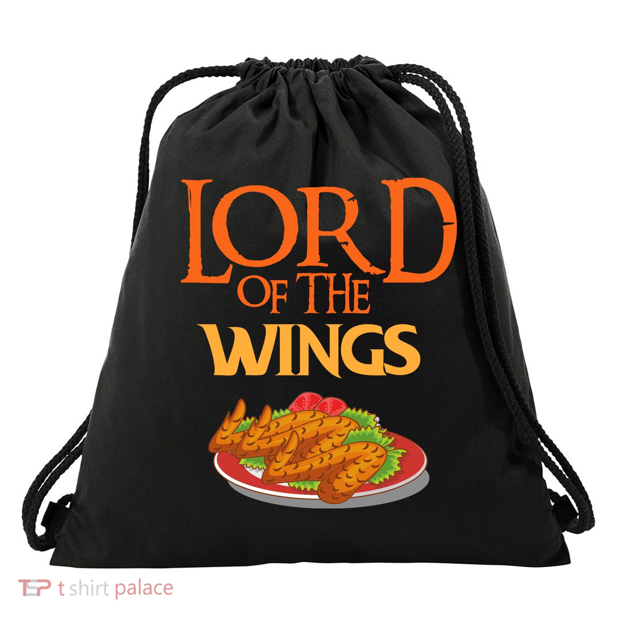Funny Lord Of The Wings Chicken Wings Funny Chicken Wings Drawstring Bag