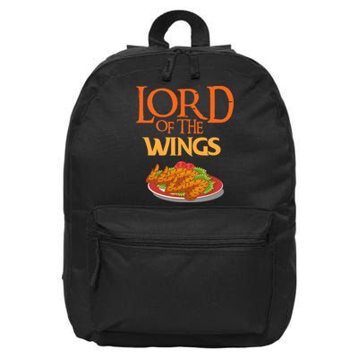 Funny Lord Of The Wings Chicken Wings Funny Chicken Wings 16 in Basic Backpack