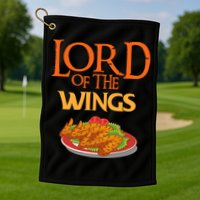 Funny Lord Of The Wings Chicken Wings Funny Chicken Wings Golf Towel
