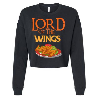 Funny Lord Of The Wings Chicken Wings Funny Chicken Wings Cropped Pullover Crew