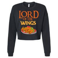 Funny Lord Of The Wings Chicken Wings Funny Chicken Wings Cropped Pullover Crew