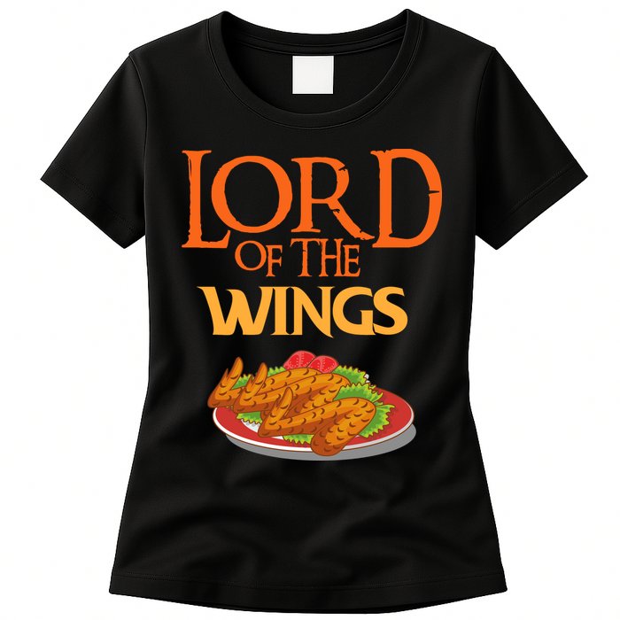 Funny Lord Of The Wings Chicken Wings Funny Chicken Wings Womens T-Shirt
