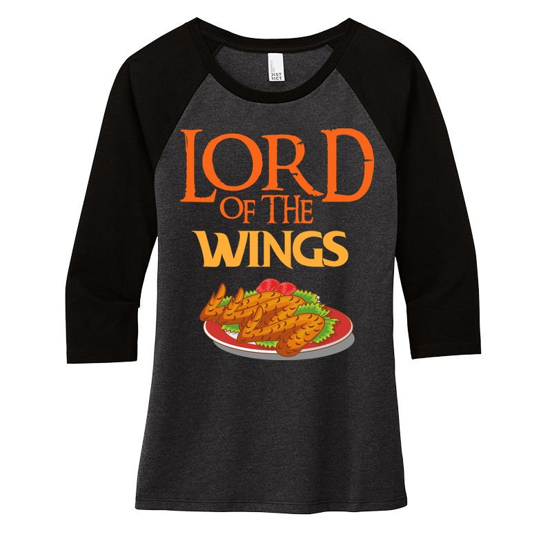 Funny Lord Of The Wings Chicken Wings Funny Chicken Wings Women's Tri-Blend 3/4-Sleeve Raglan Shirt