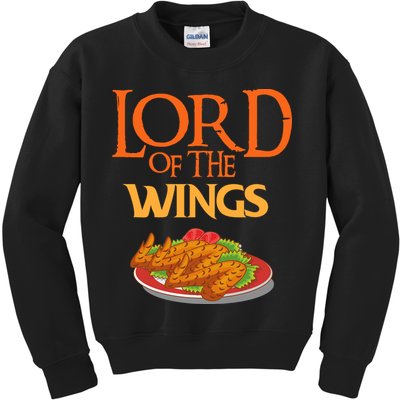 Funny Lord Of The Wings Chicken Wings Funny Chicken Wings Kids Sweatshirt