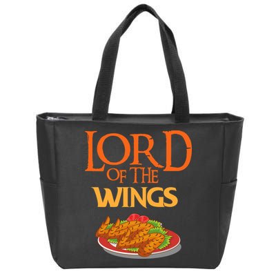 Funny Lord Of The Wings Chicken Wings Funny Chicken Wings Zip Tote Bag