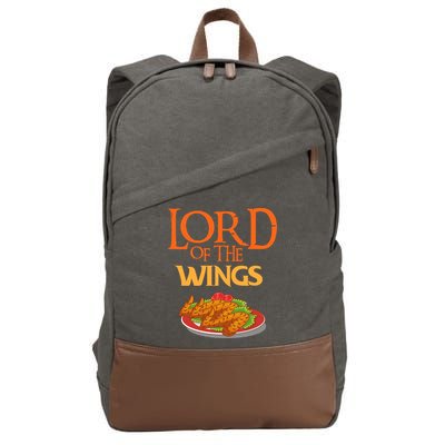 Funny Lord Of The Wings Chicken Wings Funny Chicken Wings Cotton Canvas Backpack
