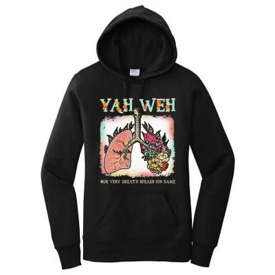 Floral Lung Our Very Breath Speaks His Name Yhwh Christian Women's Pullover Hoodie