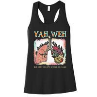 Floral Lung Our Very Breath Speaks His Name Yhwh Christian Women's Racerback Tank