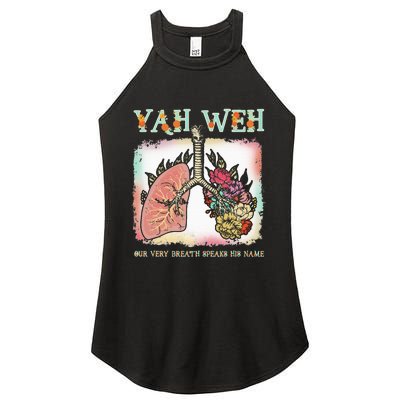 Floral Lung Our Very Breath Speaks His Name Yhwh Christian Women's Perfect Tri Rocker Tank