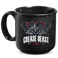 Funny Lacrosse Ops Warning Of Crease Beast LAX Goalie 15oz Campfire Ceramic Mug