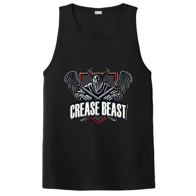 Funny Lacrosse Ops Warning Of Crease Beast LAX Goalie PosiCharge Competitor Tank