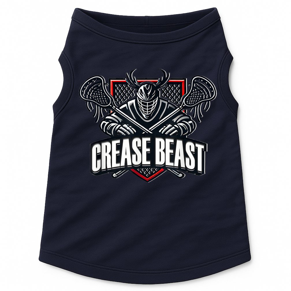 Funny Lacrosse Ops Warning Of Crease Beast LAX Goalie Doggie Tank