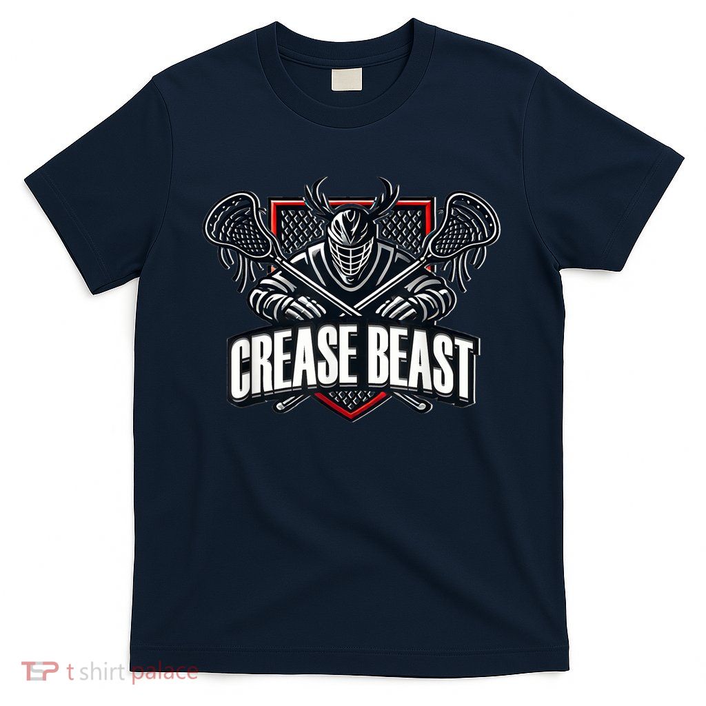 Funny Lacrosse Ops Warning Of Crease Beast LAX Goalie T-Shirt
