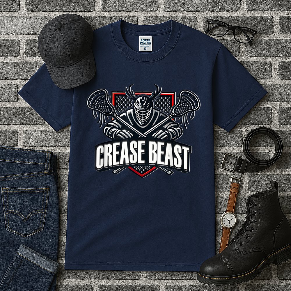 Funny Lacrosse Ops Warning Of Crease Beast LAX Goalie Tall T-Shirt