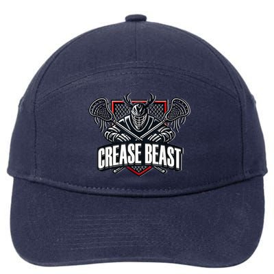 Funny Lacrosse Ops Warning Of Crease Beast LAX Goalie 7-Panel Snapback Hat