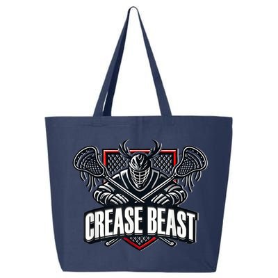 Funny Lacrosse Ops Warning Of Crease Beast LAX Goalie 25L Jumbo Tote
