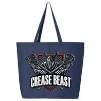 Funny Lacrosse Ops Warning Of Crease Beast LAX Goalie 25L Jumbo Tote