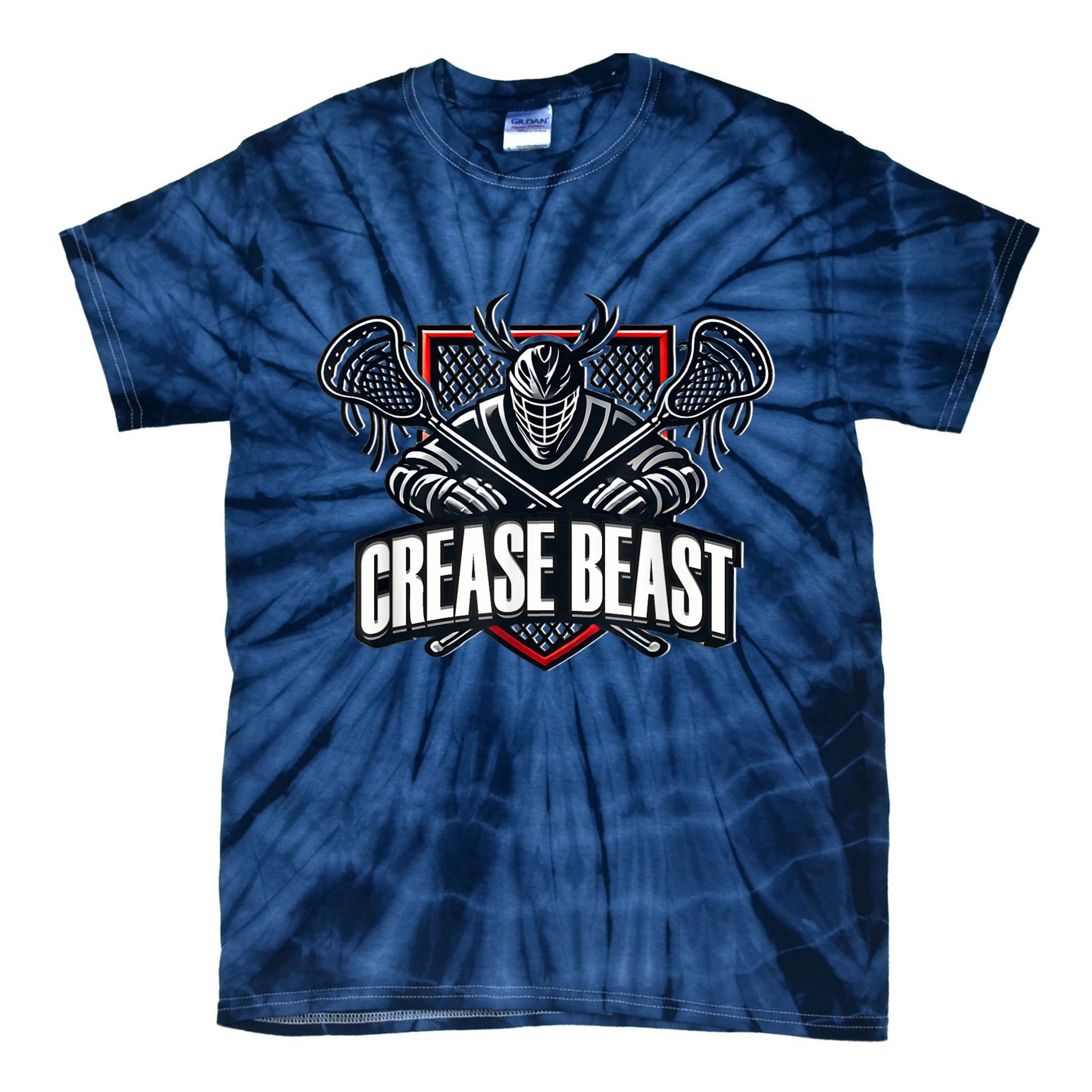Funny Lacrosse Ops Warning Of Crease Beast LAX Goalie Tie-Dye T-Shirt