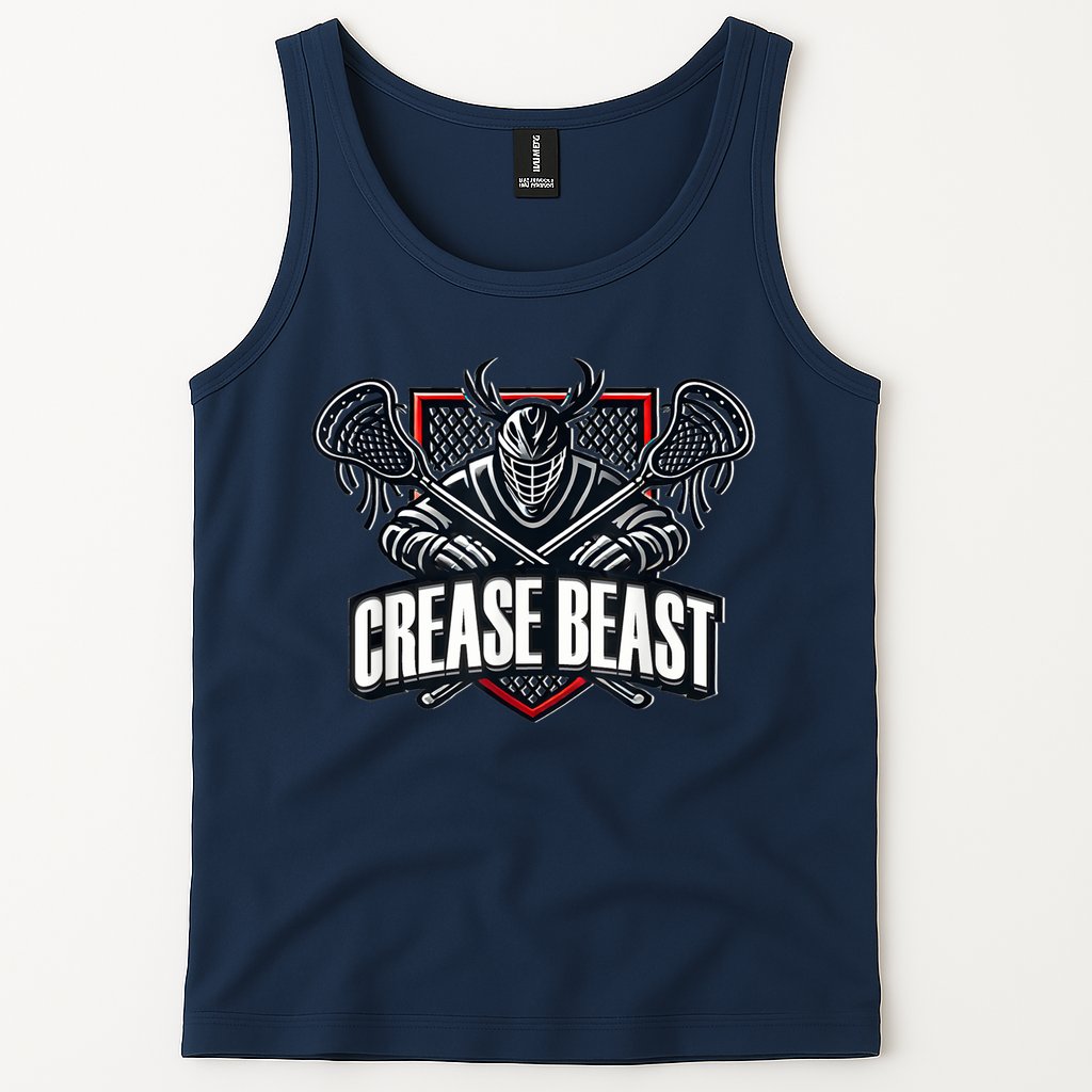 Funny Lacrosse Ops Warning Of Crease Beast LAX Goalie Tank Top