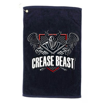 Funny Lacrosse Ops Warning Of Crease Beast LAX Goalie Golf Towel