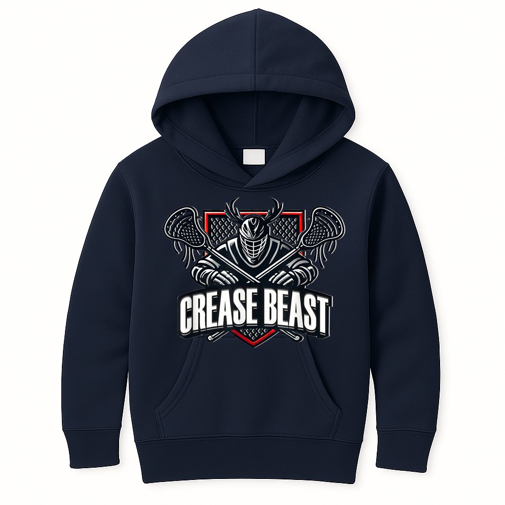 Funny Lacrosse Ops Warning Of Crease Beast LAX Goalie Kids Hoodie