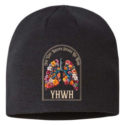 Floral Lung Our Very Breath Speaks His Name Yhwh Christian Sustainable Beanie