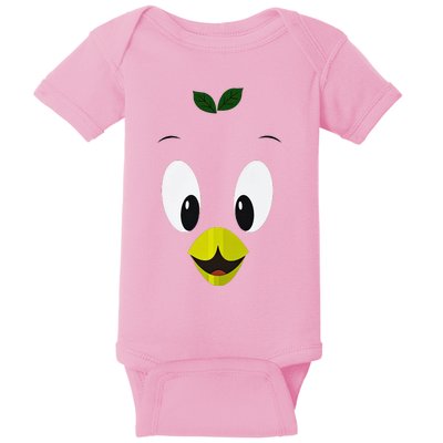 Funny Little Orange Bird Baby Bodysuit