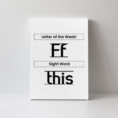 Funny Letter Of The Week Ff Sight Word This Canvas