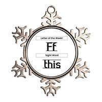 Funny Letter Of The Week Ff Sight Word This Metallic Star Ornament