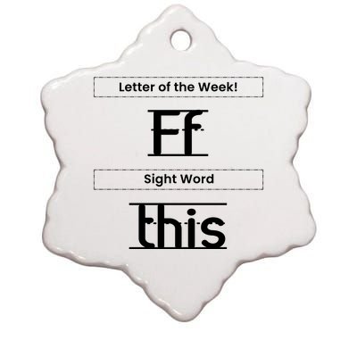 Funny Letter Of The Week Ff Sight Word This Ceramic Star Ornament