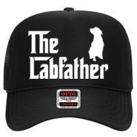 Funny Labrador Owner The Labfather Lab Father Gift High Crown Mesh Back Trucker Hat