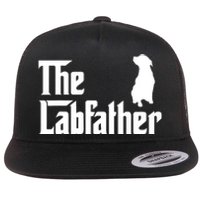 Funny Labrador Owner The Labfather Lab Father Gift Flat Bill Trucker Hat