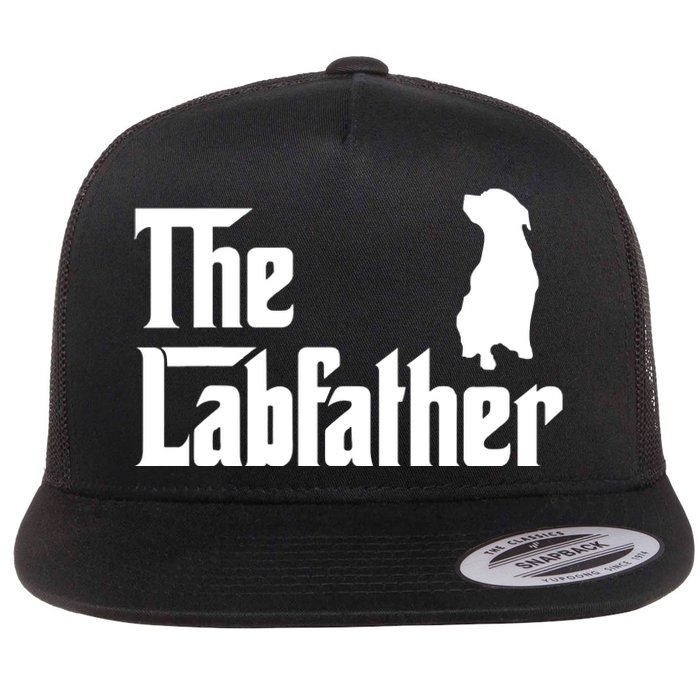 Funny Labrador Owner The Labfather Lab Father Gift Flat Bill Trucker Hat