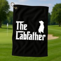 Funny Labrador Owner The Labfather Lab Father Gift Golf Towel
