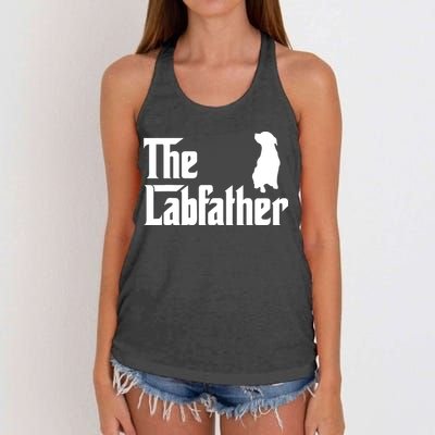 Funny Labrador Owner The Labfather Lab Father Gift Women's Knotted Racerback Tank