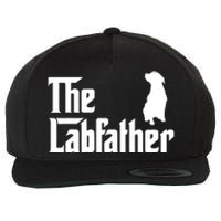 Funny Labrador Owner The Labfather Lab Father Gift Wool Snapback Cap