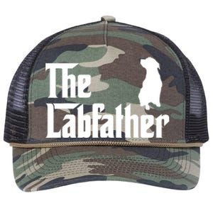 Funny Labrador Owner The Labfather Lab Father Gift Retro Rope Trucker Hat Cap