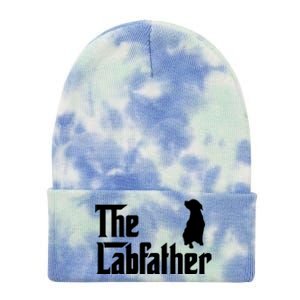 Funny Labrador Owner The Labfather Lab Father Gift Tie Dye 12in Knit Beanie