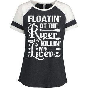 Floatin At The River Killin My Liver Enza Ladies Jersey Colorblock Tee