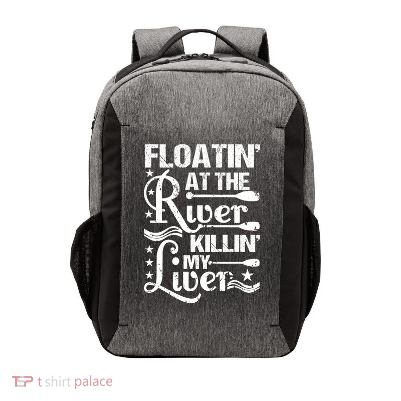 Floatin At The River Killin My Liver Vector Backpack