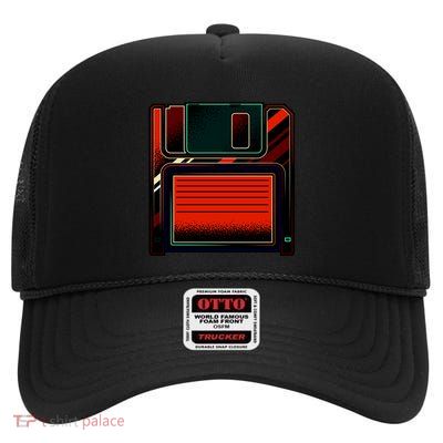 Floppy Disc High Crown Mesh Back Trucker Hat