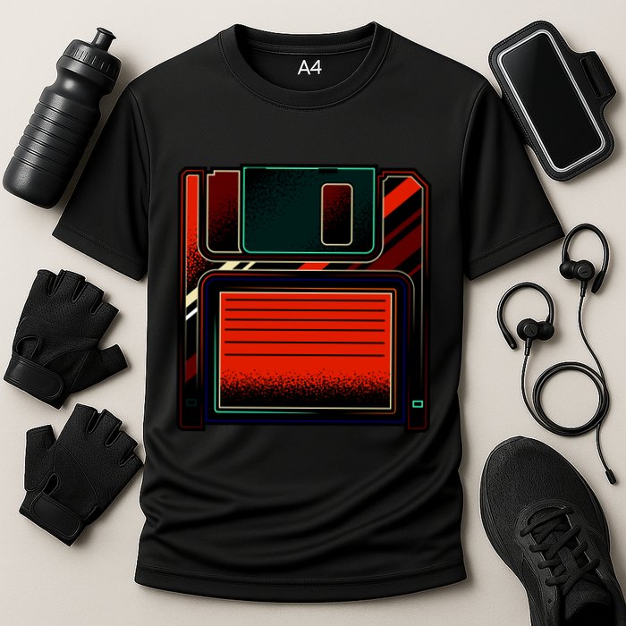Floppy Disc Cooling Performance Crew T-Shirt
