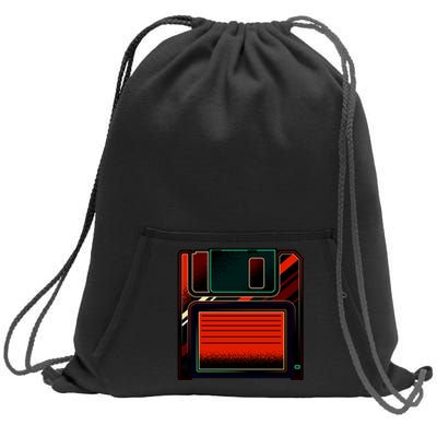 Floppy Disc Sweatshirt Cinch Pack Bag